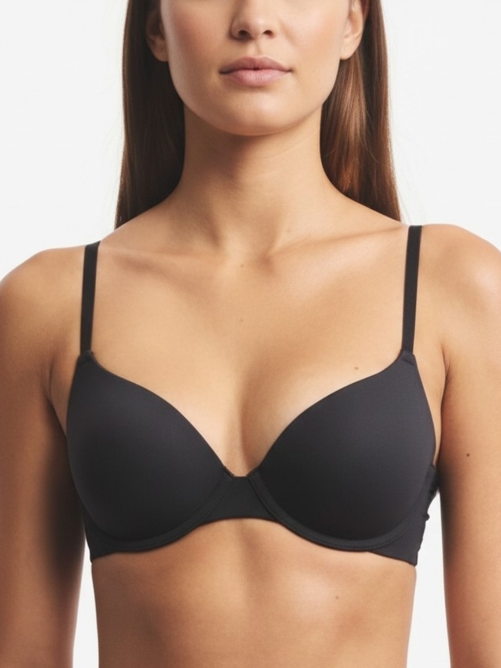 Skims FITS EVERYBODY TSHIRT BRA Onyx Black 32B NWT